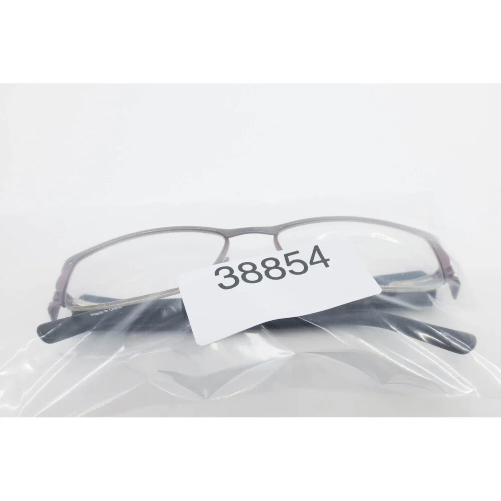 South Hampton Eyeglasses Purple Black Semi-Rimless Frames 52-16 Demo Lenses